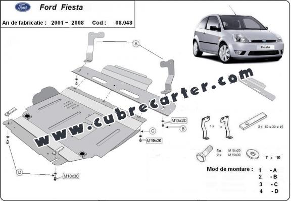 Cubre carter metalico Ford Fiesta