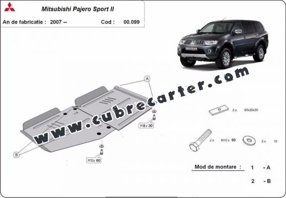 Protección de caja de cambios  Mitsubishi Pajero Sport 2