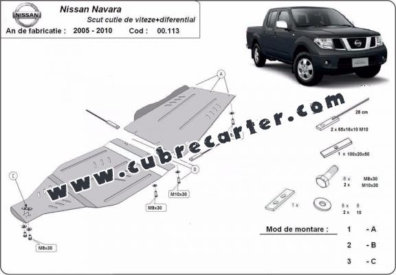 Protección de caja de cambios Nissan Navara