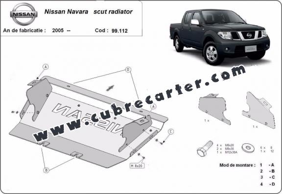 Protección del radiador Nissan Navara