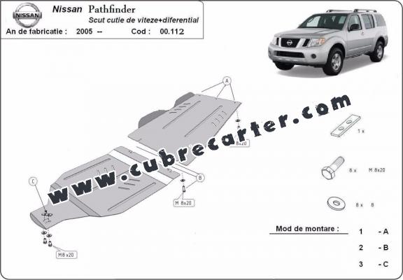 Protección de caja de cambios y diferencial Nissan Pathfinder