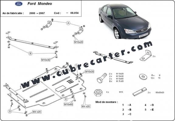 Cubre carter metalico Ford Mondeo 3