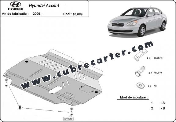 Cubre carter metalico Hyundai Accent