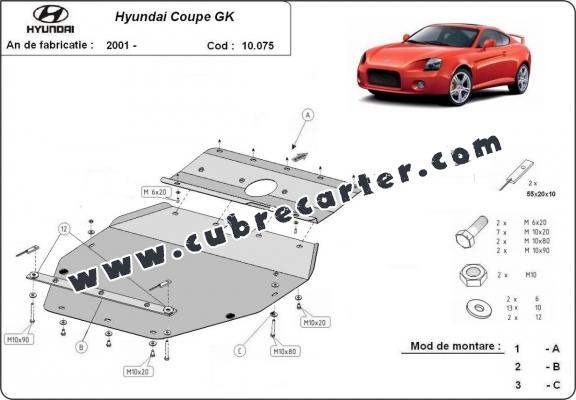 Cubre carter metalico Hyundai Coupé Gk