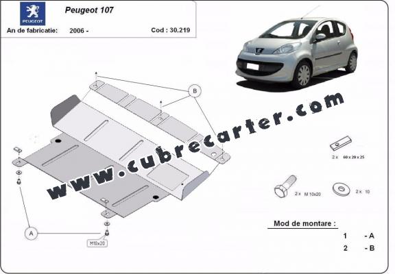 Cubre carter metalico Peugeot 107