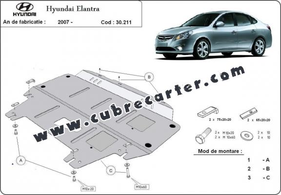 Cubre carter metalico Hyundai Elantra 1