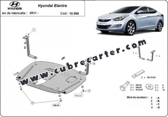 Cubre carter metalico Hyundai Elantra 2