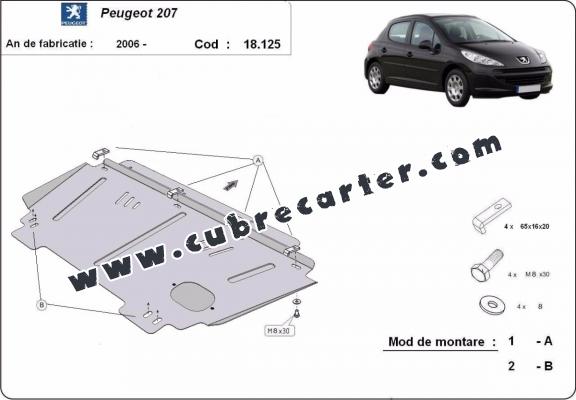Cubre carter metalico Peugeot 207