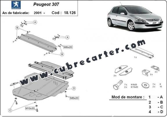 Cubre carter metalico Peugeot 307