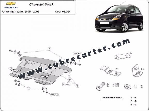 Cubre carter metalico Chevrolet Spark