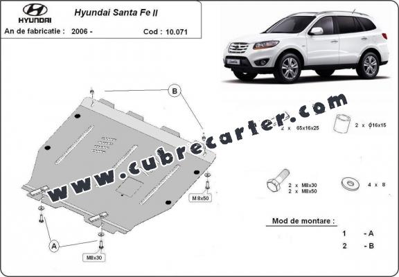 Cubre carter metalico Hyundai Santa Fe