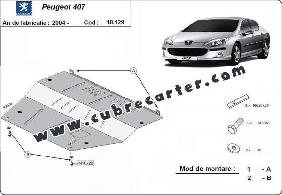 Cubre carter metalico Peugeot 407