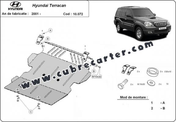 Cubre carter metalico Hyundai Terracan