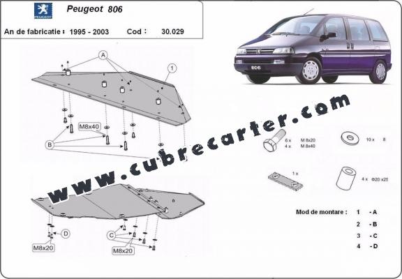 Cubre carter metalico Peugeot 806