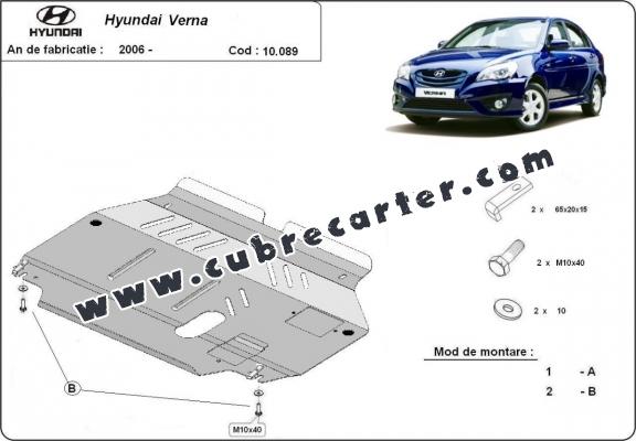 Cubre carter metalico Hyundai Verna