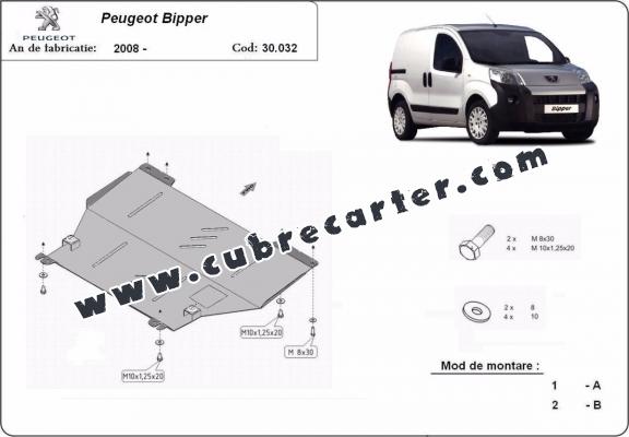 Cubre carter metalico Peugeot Bipper
