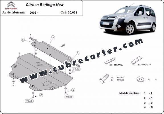 Cubre carter metalico Citroen Berlingo