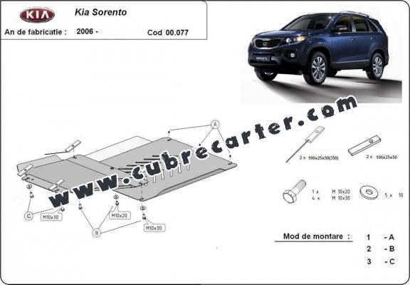 Protección de caja de cambios y diferencial Kia Sorento