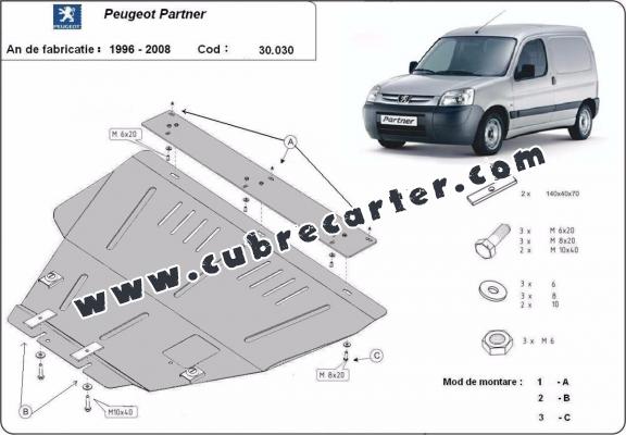 Cubre carter metalico Peugeot Partner