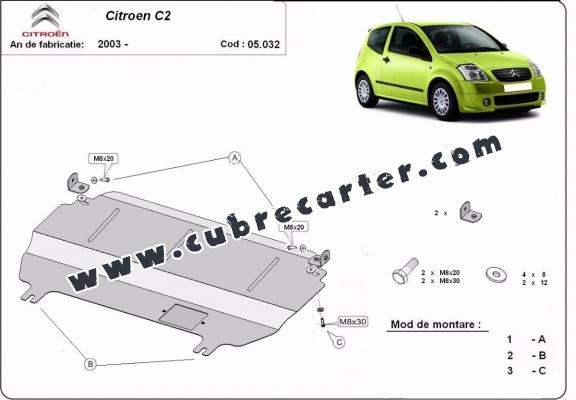 Cubre carter metalico Citroen C2