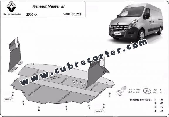 Cubre carter metalico Renault Master 3