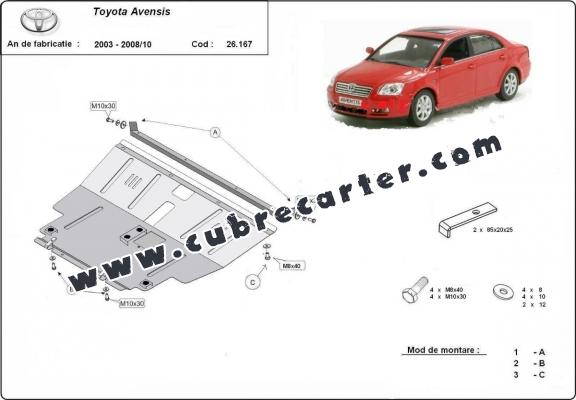 Cubre carter metalico Toyota Avensis