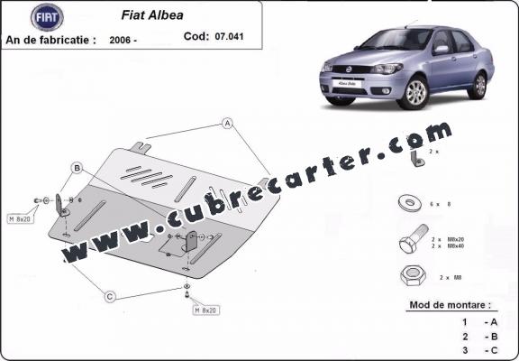 Cubre carter metalico Fiat Albea