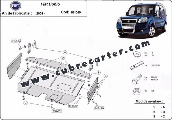 Cubre carter metalico Fiat Doblo