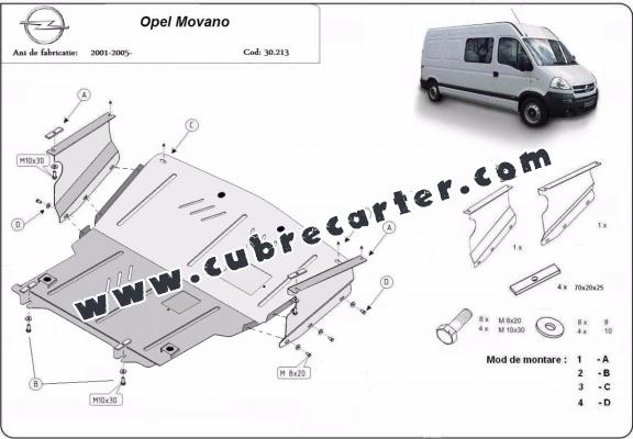 Cubre carter metalico Opel Movano