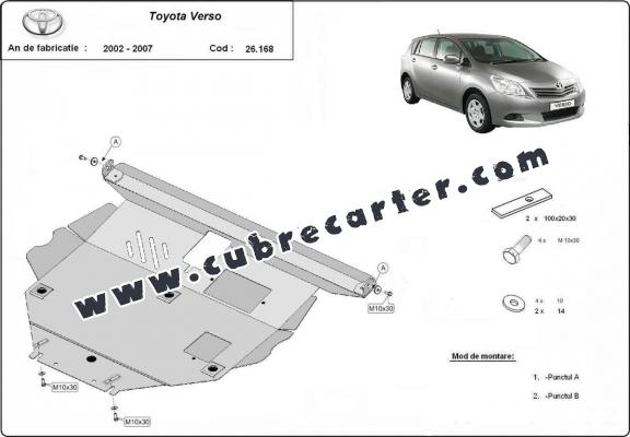 Cubre carter metalico Toyota Corolla Verso