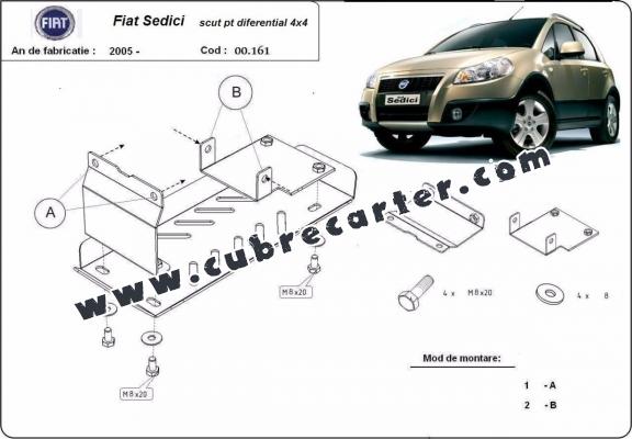 Protección del diferencial Fiat Sedici