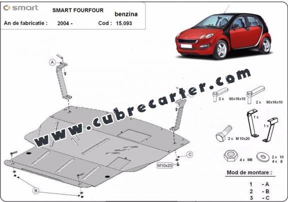 Cubre carter metalico Smart FourFour gasolina