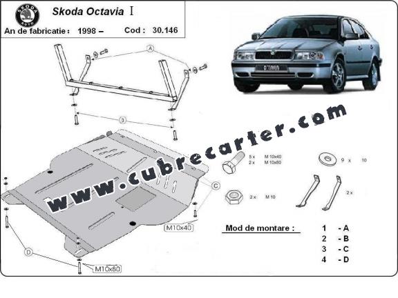 Cubre carter metalico Skoda Octavia Tour