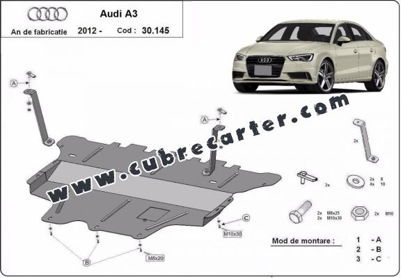 Cubre carter metalico Audi A3 (8V)