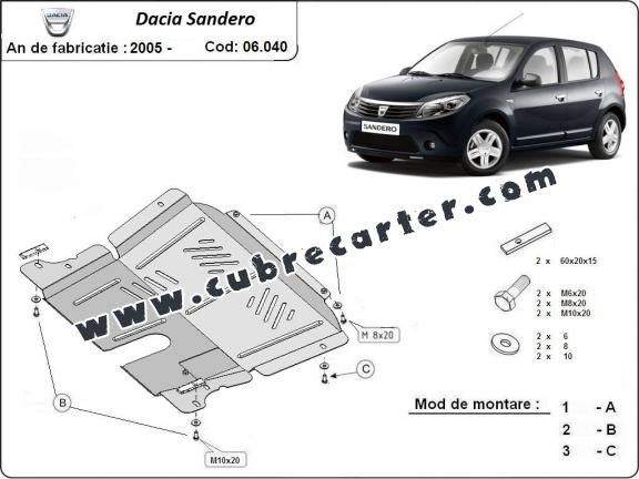 Cubre carter metalico Dacia Sandero
