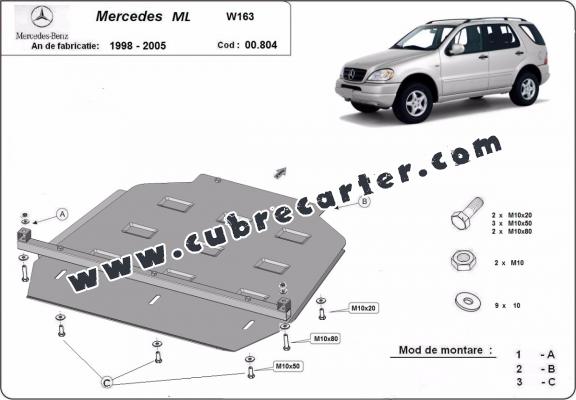 Protección del caja de cambios Mercedes ML W163