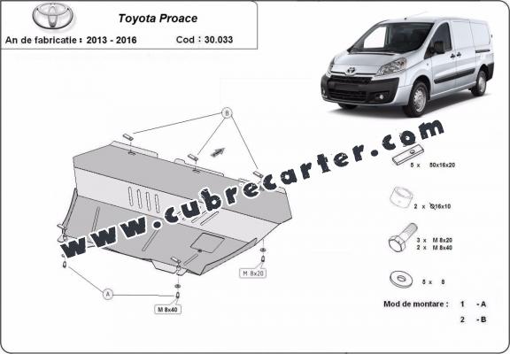 Cubre carter metalico Toyota Proace