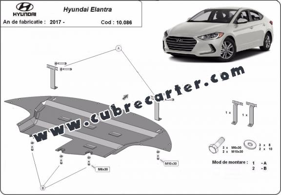 Cubre carter metalico  Hyundai Elantra