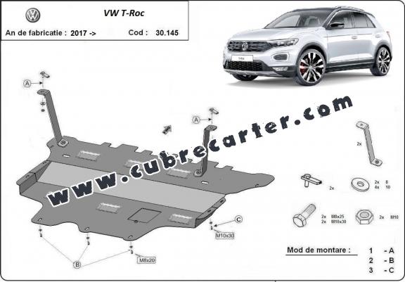 Cubre carter metalico Volkswagen T-Roc - caja de cambios manual