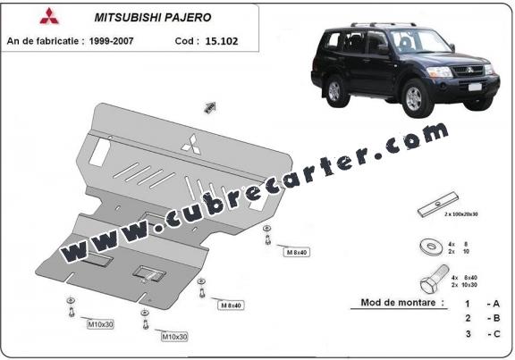 Cubre carter metalico Mitsubishi Montero 3 (V60, V70)