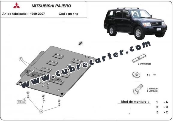Protección del caja de cambios Mitsubishi Montero 3 (V60, V70)