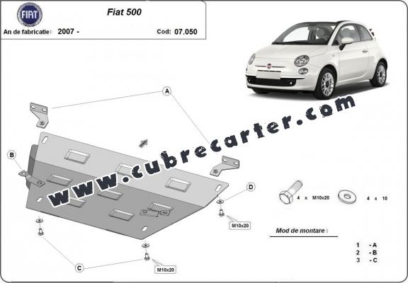 Cubre carter metalico Fiat 500