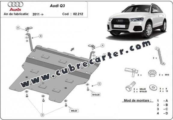 Cubre carter metalico Audi Q3