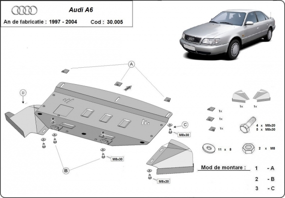 Cubre carter metalico Audi A6