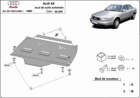 Protector de la caja de cambios Audi A6