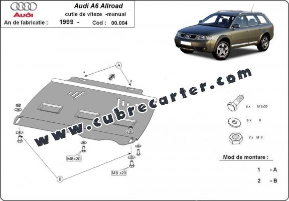 Protección del caja de cambios manuale Audi Allroad A6