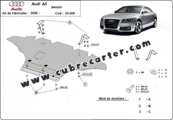 Cubre carter metalico Audi A5, gasolina