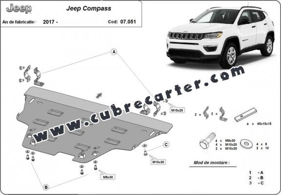 Cubre carter metalico Jeep Compass