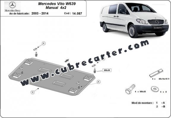 Cubre carter metalico  Mercedes Vito W639 - 2.2 D 4x2