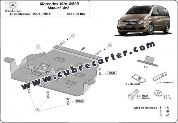 Protección del caja de cambios Mercedes Viano W639 - 2.2 D 4x2
